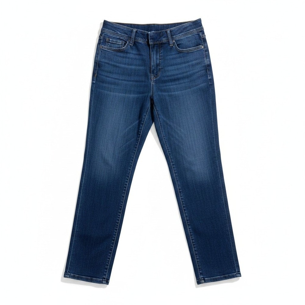Spanx Womens 1XT Blue Denim Slim Pull On Jeans Casual Minimalist Athleisure‎